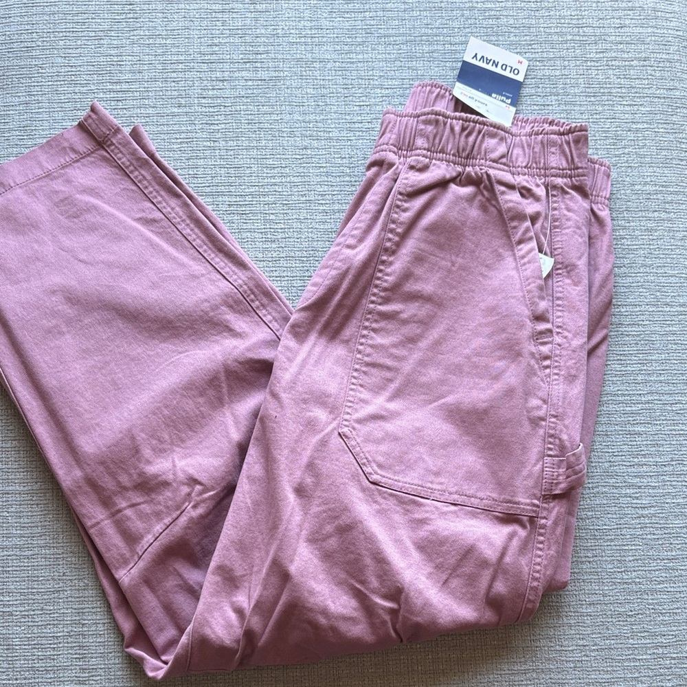 Old Navy Dusty Rose Utility “Pulla” Jogger Pants
